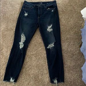 Distressed jeans